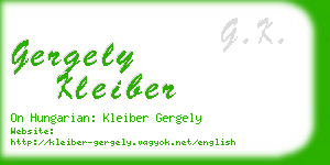 gergely kleiber business card